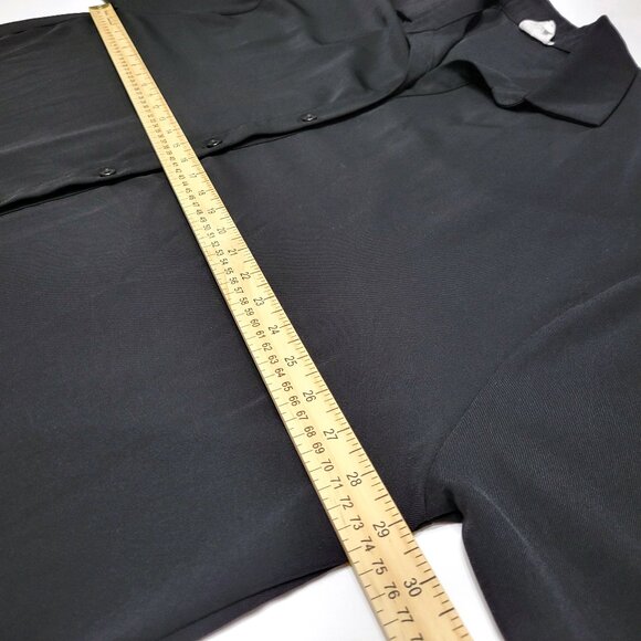 Andree by Unit Womens Long Sleeve Button Up Shirt Sz S Black Oversized Lagenlook - Picture 7 of 10